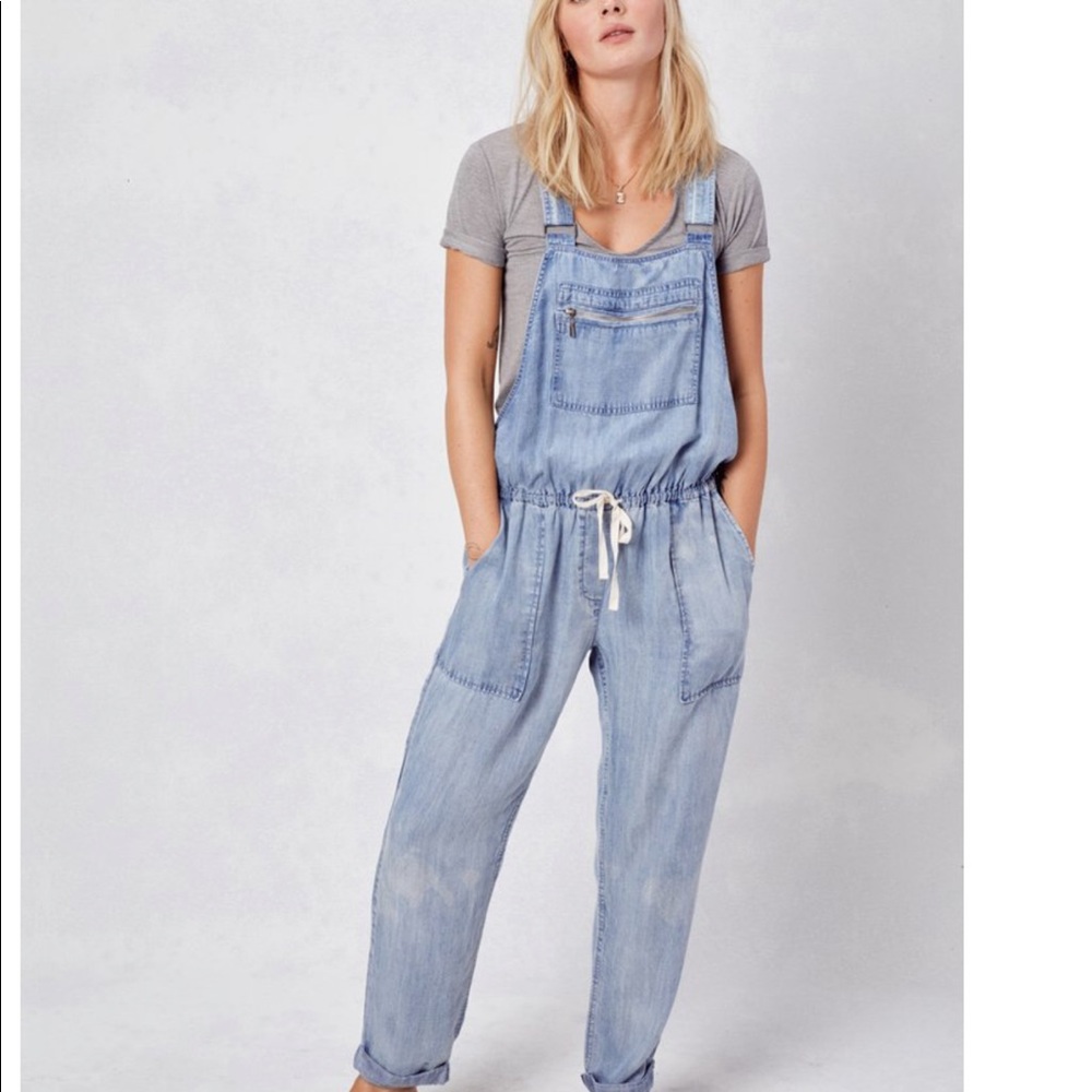 Love stitch cotton overalls - large